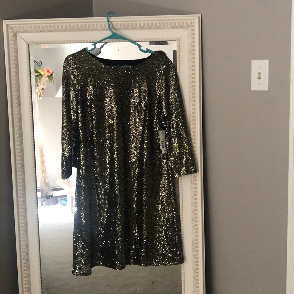 Worthington Gold sequins dress